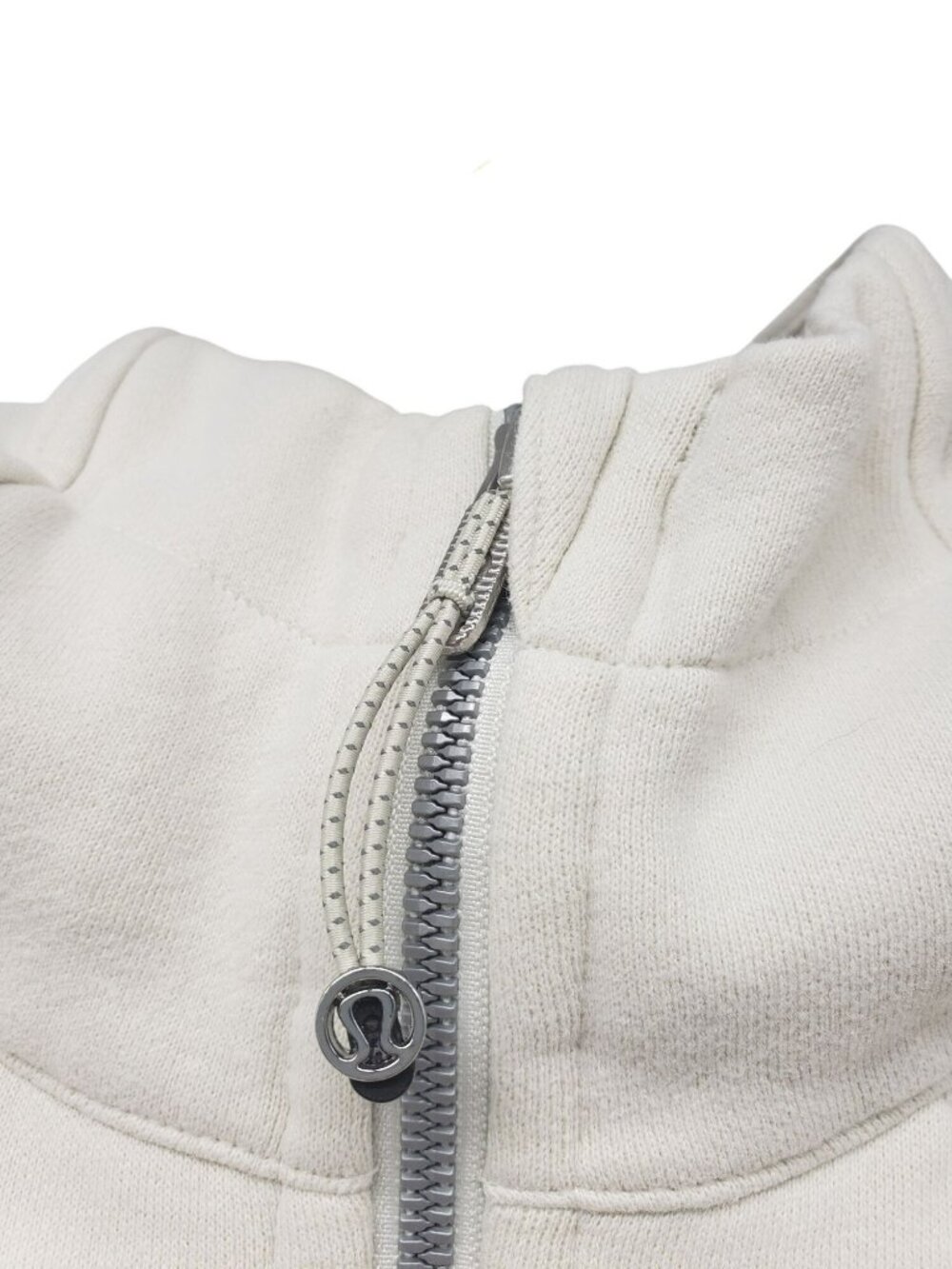 Lululemon Scuba Full-Zip Cropped Hoodie Bone Cream Minimal Neutral - Picture 3 of 16